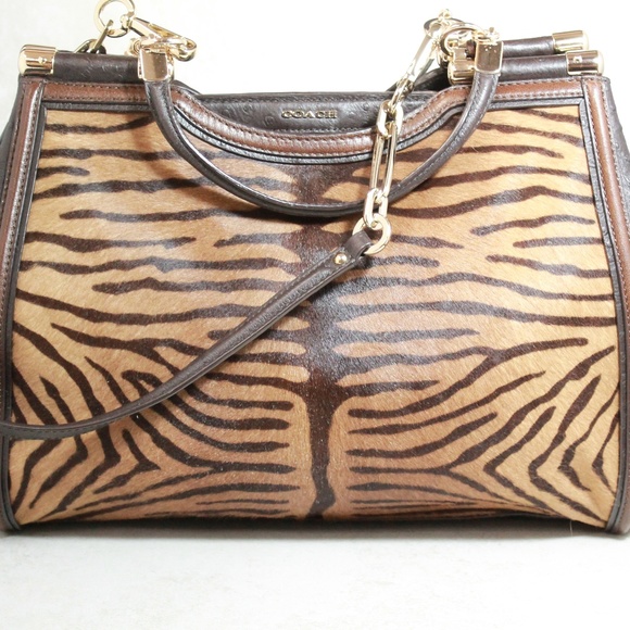 COACH MADISON PRINTED TIGER CAROLINE BAG f25816 - Picture 1 of 7
